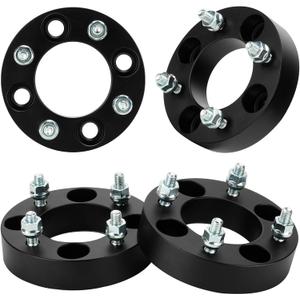 4X110 Wheel Adapters 1" for Honda Yamaha Suzuki Rancher Fourtrax Big Bea, Forged 4 Lug Wheel Spacers with 10x1.25 Studs 76mm Bore 4PCS