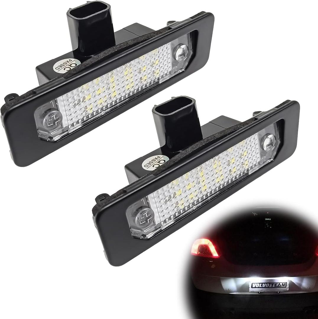 2Pcs LED License Plate Light Lamps 6000K White - Compatible with 2009 to 2019 Ford Flex, 2008 to 2011 Focus, 2006 to 2012 Fusion