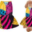 Dog Halloween Nightmare Before Christmas Costume for Medium Large Dogs Pets (Large) (Multicolored)