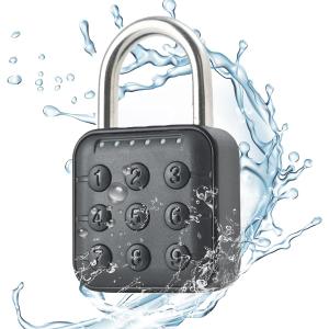 Combination Lock,9 Digit Push Button Combination Padlock,6 Digit Locking Mechanism,Combination Lock Aluminum Combination Digital Padlock for Drawers,Doors,Suitcases,Gym Lockers,Boxes (Black 2)