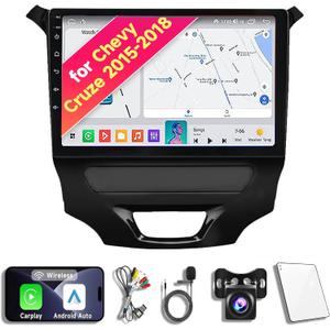 Android 14 Car Radio Stereo for 2015-2018 Chevrolet Chevy Cruze, 9.1 Inch Touch Screen Head Unit Dash Kit with Wireless CarPlay Android Auto, GPS Navigation BT SWC WiFi 5G DSP