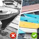 Frienda 16 Ft Standard D Dock Bumpers, Full Face Edging Side Gard PVC Profile Dock Guard for Straight Edge and Side Full Protection Boat Protection, White