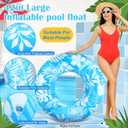 ShinyRelief 2 Pcs Pool Tubes for Adults 42inch Large Inflatable Floats Tube Tropical Leaves Inflatable Pool Floats Rings Colorful Swimming Ring Summer Hawaii Swimming