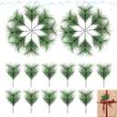 60pcs Artificial Pine Needles Branches: Greenery Stems for Christmas Wreaths Garland Crafts Xmas Tree Holiday Decorations  Faux Picks Bulk