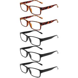Gaoye Professional Reading Glasses for All Day - Computer Readers with Blue Light Protection - Value Pack, 1.75 x