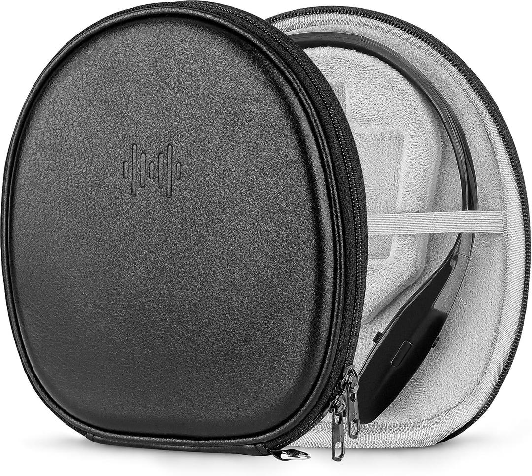 Geekria Shield Case Compatible with Sony, LG, Jabra, Bluenin, Avantree, FKANT, COULAX Headphones, Replacement Protective Hard Shell Travel Carrying Bag with Cable Storage (Black)