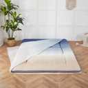 Futon Mattress Cover, Zippered Japanese Floor Mattress Protector, Machine Washable (Coastal Gradient, Queen)