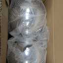 Benjia Extra Large Size Outdoor Christmas Ornaments, Oversized Huge Big Shatterproof Xmas Christmas Plastic Balls for Outside Lawn Yard Tree Hanging Decorations (8"/200mm, Silver, 4 Packs)