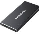 Vansuny 500GB Portable External SSD, USB 3.1 Gen2 450MB/s High-Speed Data Transfer, Metal USB C Mini Portable External Solid State Drive for PC, Laptop, Phones and More