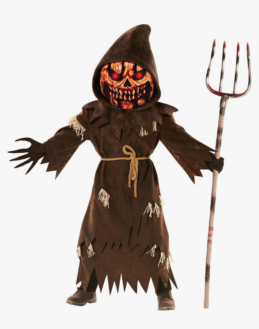 Morph Pumpkin Costume Kids, Brown Pumpkin Grim Reaper Costume Kid, Scary Halloween Costumes For Kids, Halloween Costumes Boy M