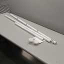 ALLZONE Tension Curtain Rods for Windows 66 to 120 Inch, White Curtain Rods No Drilling, Heavy Duty Extra Long Tension Rod for curtains, Outdoor Curtains Rod for Patio, Bedroom