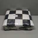 Terrug Black and White Checkered Rug for Living Room,5x7 Area Rugs Washable with Non Slip for Bedroom,Soft Low Pile Stain Resistance Retro Carpet for Dorm Kids Room