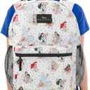 Disney Princess Characters All-Over Print 16" White Backpack