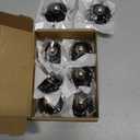 PlusRoc 8 Pack Self Adhesive Caster Wheels 1 Inch for Appliance Sliders Rollers, Load Capacity 28LBS Per Wheel, Low Profile Swivel Wheels for Furniture Storage Bins, Black