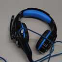 BENGOO G9000 Stereo Gaming Headset for PS4 PC Xbox One PS5 Controller, Noise Cancelling Over Ear Headphones with Mic, LED Light, 7.1 Surround Sound, Soft Memory Earmuffs for Nintendo Xbox Series X|S (Blue)