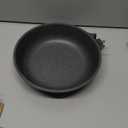 SENSARTE Nonstick Frying Pan Skillet with Lid, Omelet Pan with Cover, Healthy Egg Pan Chef's Pan, Kitchen Cooking Pan, PFOA Free (8inch + Glass Lid) (Gray Granite)