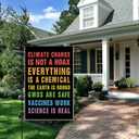 2 x Hafhue Science is Real Welcome Garden Flag, 12 x 18 Inch Double Sided Fall Holiday Yard Outdoor Farmhouse Decoration Flag, Everything Is A Chemical The Earth Is Round Rainbow Garden Flag