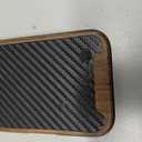 TENDLIN Magnetic Case Compatible with iPhone 16 Pro Phone Case Wood Grain with Carbon Fiber Texture Design Leather Hybrid Slim Case (Compatible with MagSafe) Black