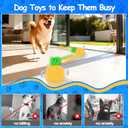 Mity rain Interactive Dog Toys - Treat Dispensing Ball with Cover Anti-Chewer for Small/Medium/Large Puppy Pet, Moving Ball for Dogs Enrichment, Motion Activated Toys That Move on its Own