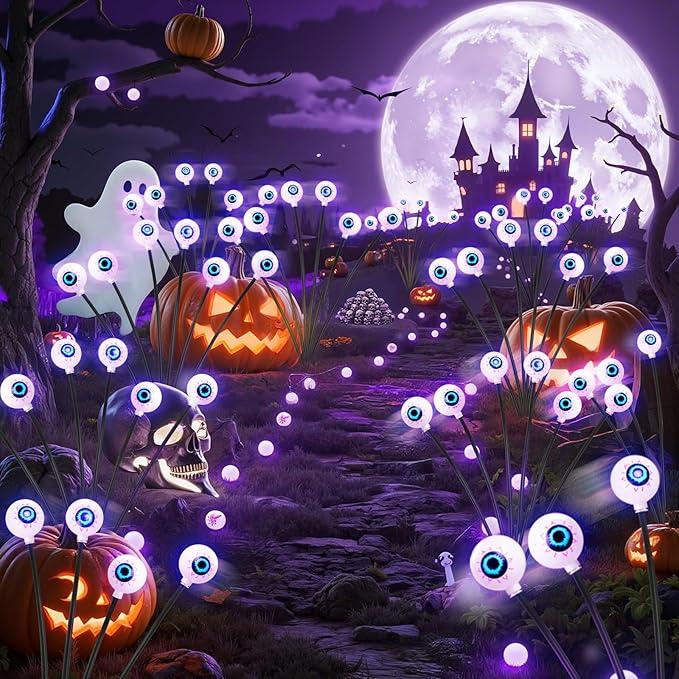 Christmas Eyeball String Lights for Xmas Tree, Halloween, Party, Indoor Outdoor Decoration, Warm White Glow