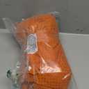 Dynamene Burnt Orange Fabric Shower Curtain - Waffle Weave Textured Heavy Duty Cloth Shower Curtains for Bathroom, 256GSM Hotel Luxury Weighted Bath Curtain Set with 12 Hooks,72x72, Burnt Orange