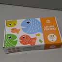 Coogam Wooden Magnetic Fishing Game, Fine Motor Skill Toy ABC Alphabet Color Sorting Puzzle, Montessori Letters Cognition Preschool Gift for Years Old Kid Early Learning with 2 Pole