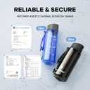 SurviMate Purified Water Bottle for Camping, Hiking, Backpacking and Travel, BPA Free with 5-Stage Intergrated Filter Straw
