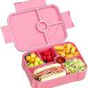 Winproper Lunch Box Kids Bento Box, Leakproof Bento Lunch Box with 6 Compartments, BPA-Free Men Women Lunch Containers for Adults/Kids/Students, 40 oz Portable On-the-Go Meal and Snack Packing - Pink