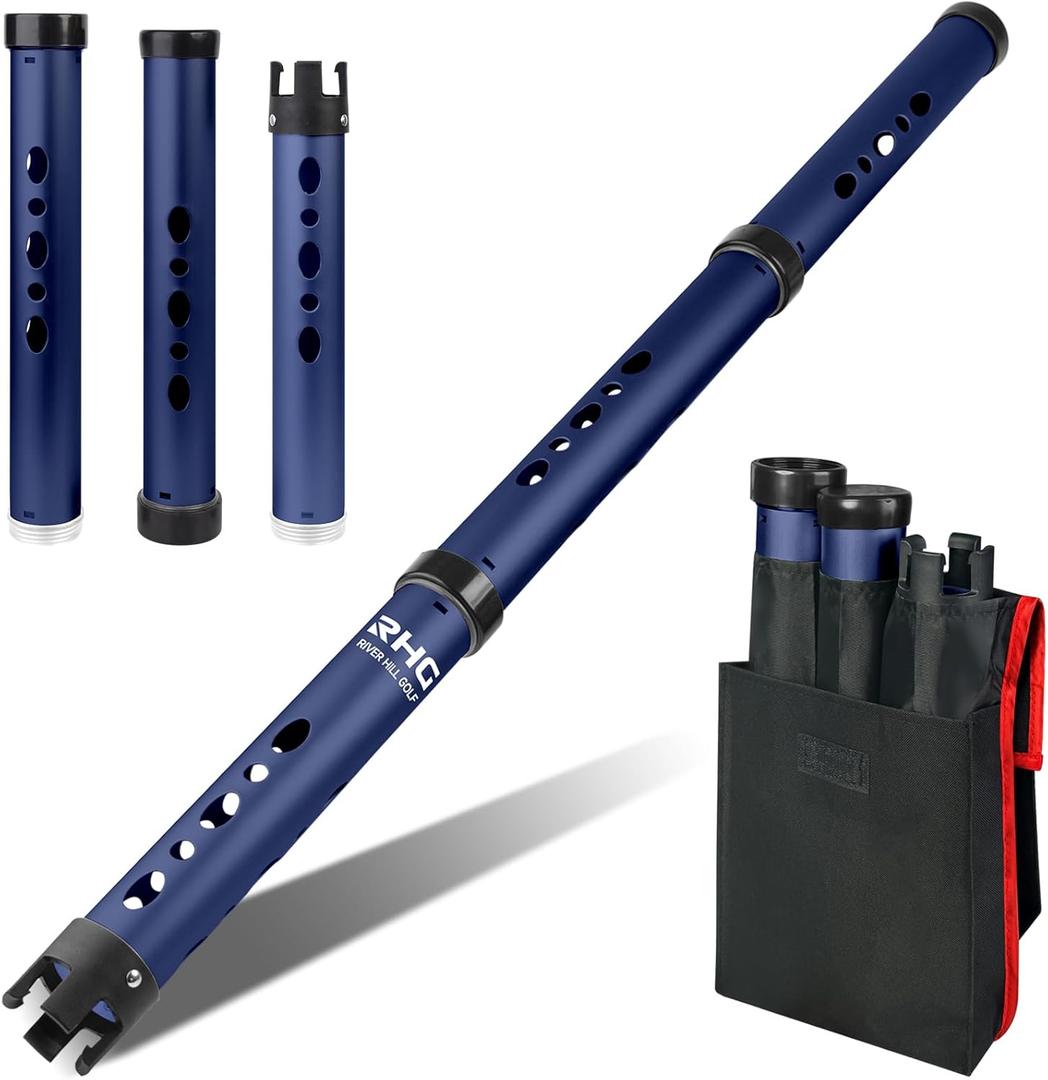 Golf Ball Retriever, Aluminum Alloy Picker Upper Tube, Golf Balls Shagger Grabber, Ball Collector, Pickup Tool Device for Men Women (Blue)