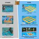 TicTac Shot Pool Toys Games Set- Tic-Tac-Toe Inflatable Pool Toy with 10 Balls - for Adults Teens Kids 2-10 Players