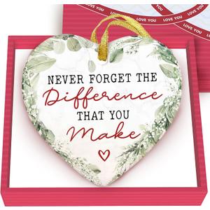GOSSBY Thank You Christmas Ornament - Retirement, Leaving Job, Goodbye, Farewell Gift for Coworker - Christmas, Appreciation Gift for Employee, Boss Women, Men - Never Forget The Different You Make