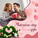 twinbling Garden Gnome Statue Heart-Shaped Moss Covered Outdoor Garden Decor Cute Gnomes Decorations for Home Patio Yard Balcony Lawn Decor Gifts for Mom Woman Grandma Dad