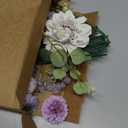 Floweroyal Artificial Flowers Combo Purple Flowers Mix Silk Flowers Dahlia Roses with Stems for DIY Wedding Bridal Bouquets, Baby Shower, Floral Arrangement, Table Centerpieces, Home Decorations.