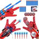 3 Sets Spider Web Shooters, Superhero Web Shooter for Kids, Cosplay Launcher Gloves with Wrist Toy Set, Imaginative Play Toy for 3 4 5 6 7 8 Year Old Boy