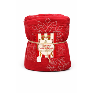 Christmas  Blanket, Red Snowflake Cozy Holiday Blanket Soft Fuzzy Plush Blankets for Couch Sofa Bed Lounging, Ideal Gifts for Adults Wife 30x40 Inches