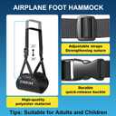 2 x Airplane Foot Hammock, Portable Foot Hammock for Plane Travel to Relax Your Feet, Plane Travel Essentials Comfy Foot Rest Hanger Plane Footrest for Long Trip
