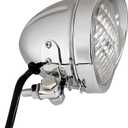 FATECIM 4.5" Motorcycle Headlight Aluminum Visor Bullet Chrome Head Light Lamp for Harley Sportster XL Dyna Softail Bobber