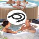 11830 Spa Cover Inflation Hose Replacement for Intex Pure Spa Hot tub Air Hose, Portable Spa Tub Inflate Tube with 12773 Pump Adapter - Black