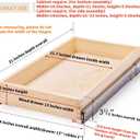 Mulush 13W x 21D x 3H Soft Close Slide Out Wood Drawer Organizer for Kitchen, (Cabinet Opening Width>14.5 inches for Bottom Assembly, Width= 14 inches for Side Assembly)