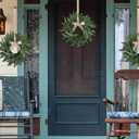 4 Pcs Artificial Green Olive Wreaths Greenery Wreath with Olive Leaves Mini Green Kitchen Cabinet Wreaths Swag Spring Summer Wreath for Front Door Porch Wall Window Farmhouse Wedding Decoration