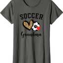 Soccer Grandma Leopard Heart Grandmother T-Shirt (X-Small)