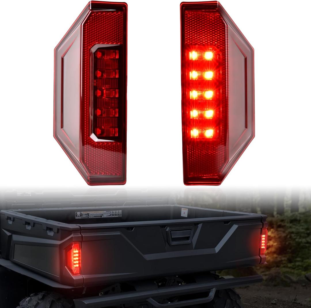 SAUTVS UTV Tail Lights for Polaris Ranger 1000 900 570/ General, Red LED Taillights Rear Brake Stop Lights for Polaris Ranger 900 XP 1000 570 Full Size RGR General 2015-2020 Accessories (2PCS)
