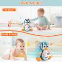MOONTOY Musical Penguin Crawly Baby Toys 0-3-6 6-12 Month, Infant Light Up Tummy Time Dancing Moving Walking Crawling Toys, Baby Easter Basket Stuffers Gifts 3 4 5 6 7 8 9 10 Month 1 Year Old Boy Girl
