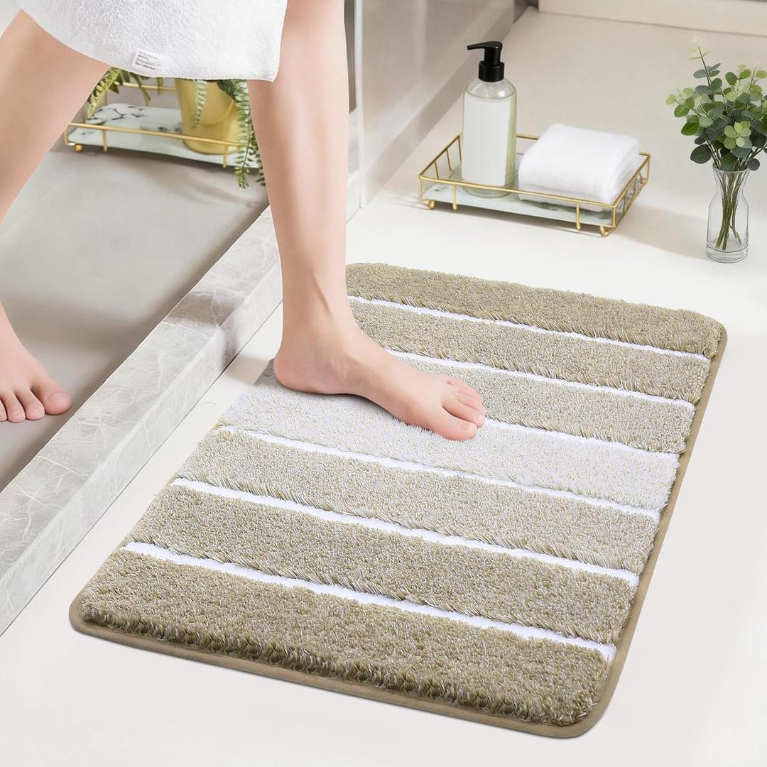 COSY HOMEER Bathroom Rugs 24x17, Ultra Soft Absorbent Bath Mat