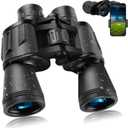 20x50 High Powered Binoculars for Adults,Compact Binoculars Telescope with Low Light Vision for Bird Watching Travel Stargazing Concerts Camping -BAK4 Prism FMC Lens with Phone Adapter(Black)