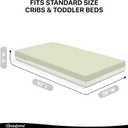 Beautyrest Silver PureAir Two-Stage Crib and Toddler Mattress Greenguard Gold, Removable/Machine Washable Cover, Breathable Cover & Core with Stain Release, Moisture Wicking Technology, White/Green