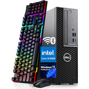 Dell Precision 3431 SFF Desktop Computer, 9th Gen Hexa-Core i5-9500 up to 4.4GHz Workstation PC, 8GB DDR4, 256GB SSD, Keyboard and Mouse, WiFi, BT, Windows 11 Pro 