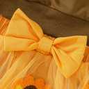 Toddler Girl Thanksgiving Outfit Little Turkey Sweatshirt+Bow Skirt Set Fall Clothes (Brown)