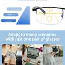 K.LAVER Progressive Photochromice Reading Glasses For Men Women,Multifocal Transition Computer Glasses Anti UV/Blue Light