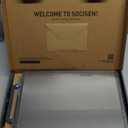 Titanium Cutting Boards for Kitchen Non Toxic Chopping Board with Handle Large Big Small Kitchen Meat Butcher Block 2 in 1 Pure Titanium and Wheat Straw PP Not Wood Bamboo Plastic Teak Grey/Beige